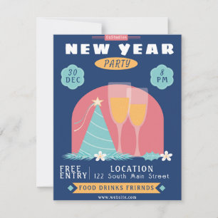 Silvester-Party-Einladung Einladung