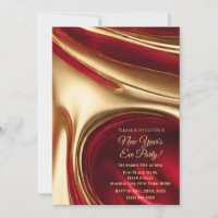 Silvester Party-Elegant Ruby Red and Gold-