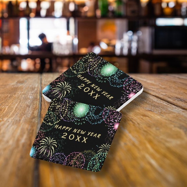 Silvester Party Feuerwerk Feier Untersetzer (New Year's Eve Party Fireworks Celebration Paper Coaster)