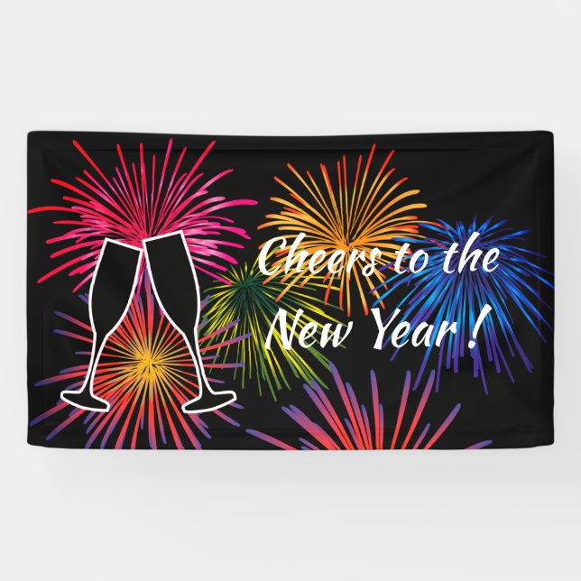 Silvester Party Fireworks  Banner (Horizontal)