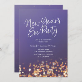 Silvester Party funkelnd Einladung