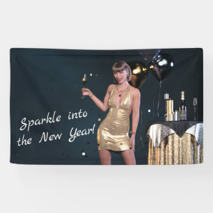 Silvester Party Girl in Sequel Dress Banner