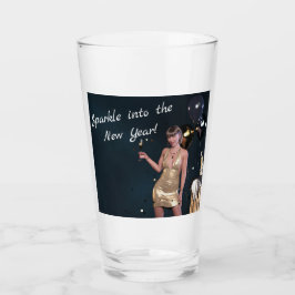 Silvester Party Girl in Sequel Dress Glas