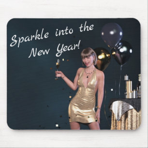 Silvester Party Girl in Sequel Dress Mousepad