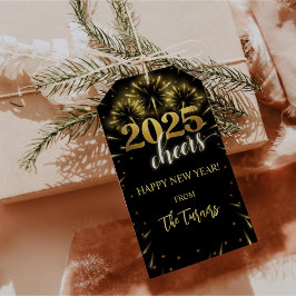Silvester Party Gold & Black Geschenkanhänger