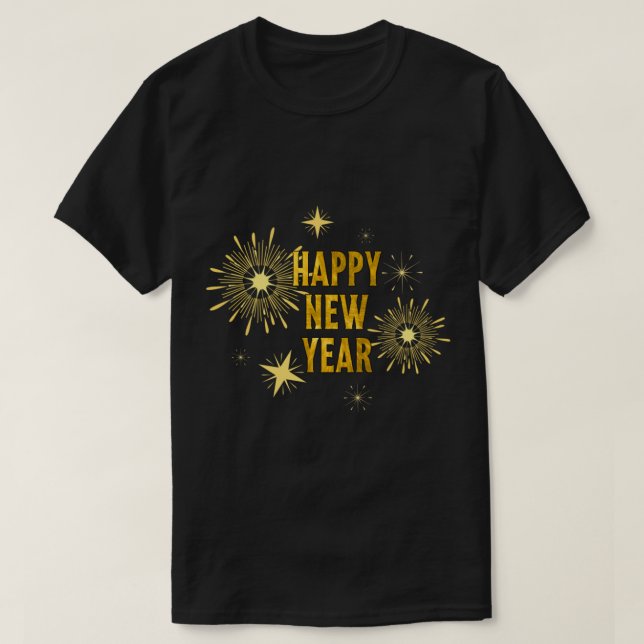 Silvester Party liefert NYE 2023 Happy New Ye T-Shirt (Design vorne)