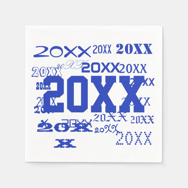 Silvester-Party-Lieferungen wiederholen Jahresmust Serviette (Vorderseite)