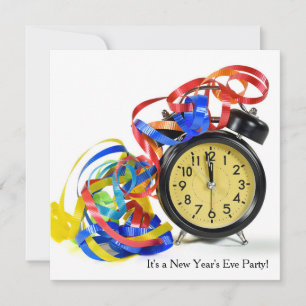 Silvester-Party-Uhr Einladung
