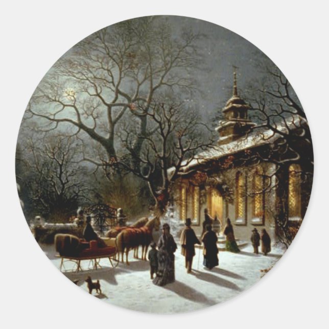 Silvester Runder Aufkleber (Vorderseite)