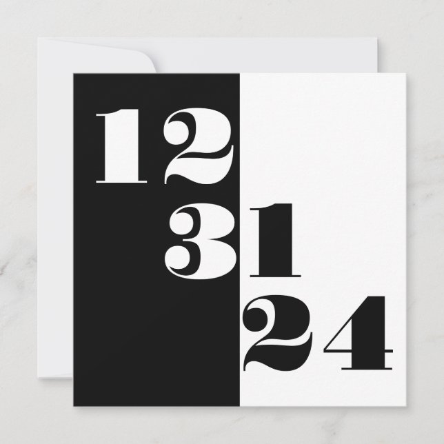 Silvester Save the Date 12 31 24 Hochzeit (Vorderseite)