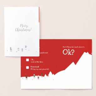 Silvester Weihnachtsliste Elegant EDITIERBAR Folienkarte