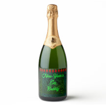 Silvesterabend blubbly Sparkling Wine Label (Set v