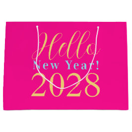 Silvesterabend heißes rosa Gastgeschenk Große Geschenktüte