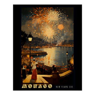Silvesterabend in Monaco Poster