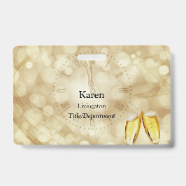 Silvesterabend mit Champagnerbrille Ausweis