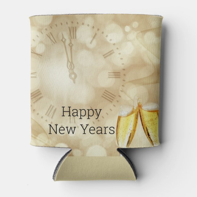 Silvesterabend mit Champagnerbrille Dosenkühler (Vorderseite)