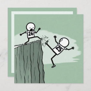 Silvesterabend-Party-Strichmännchen Einladung