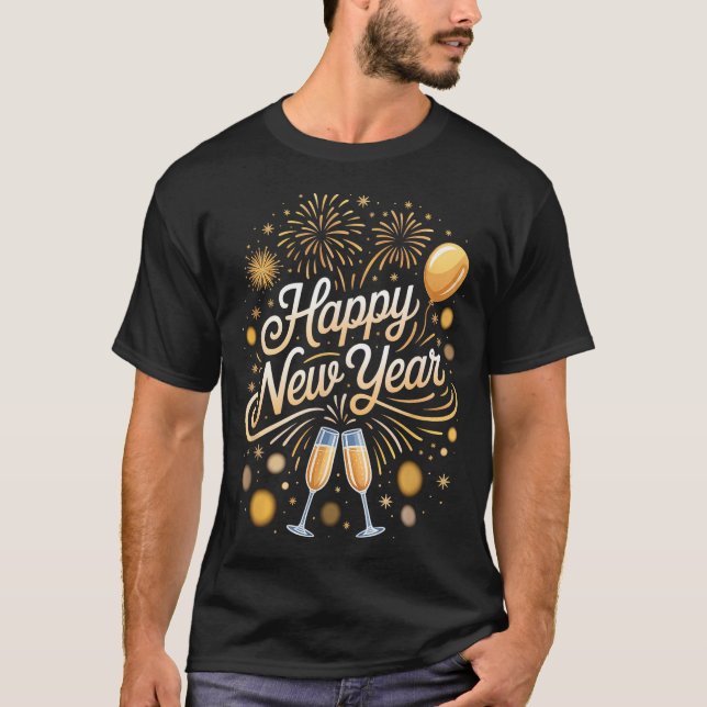 Silvesterbedarf Feuerwerk  T-Shirt (Vorderseite)