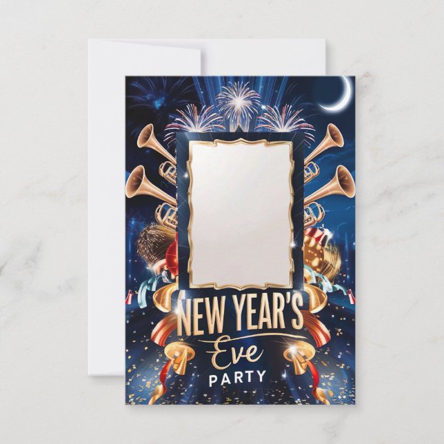 Silvestereinladungskarte Einladung (Vorderseite)