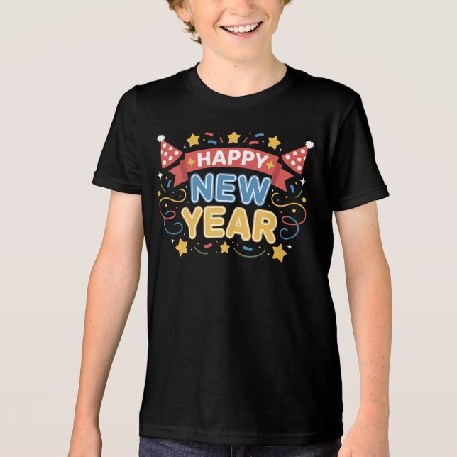 Silvesterfeier Design-60277 Tri-Blend Shirt (Vorderseite)