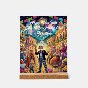 Silvesterfeier El Año Viejo Acrylschild