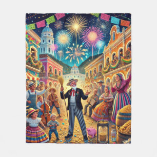 Silvesterfeier El Año Viejo Fleecedecke