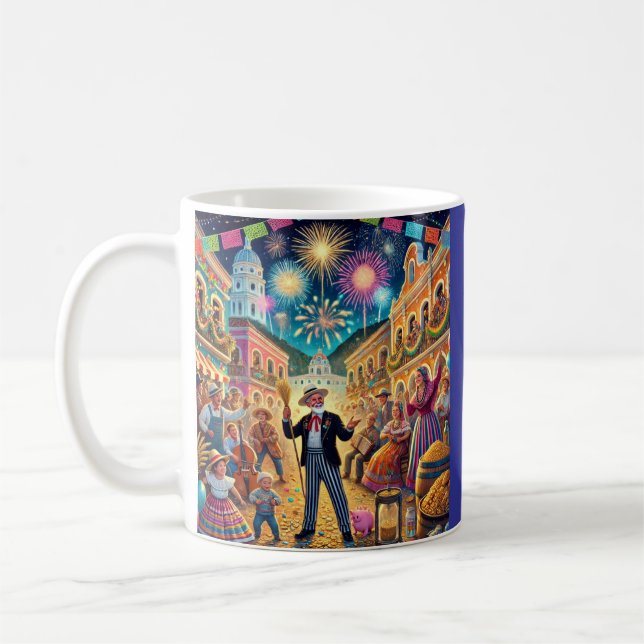 Silvesterfeier El Año Viejo Kaffeetasse (Links)