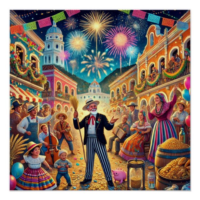 Silvesterfeier El Año Viejo Poster (Vorderseite)