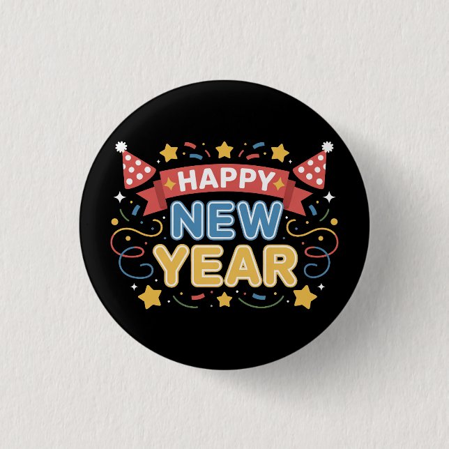 Silvesterfeierdesign Button (Vorderseite)