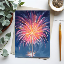 Silvesterfeuerwerk | Aquarell