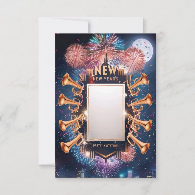 Silvesterkarte der Party Einladung (Vorderseite)