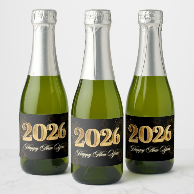 Silvesterparty 2026 Gold Glitter (Flaschen)