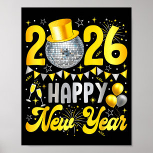 Silvesterparty 2026 Luftballon-Familie passend Poster
