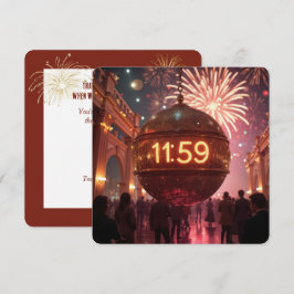 Silvesterparty-Countdown-Uhr Einladung