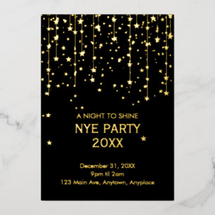 Silvesterparty Folieneinladung