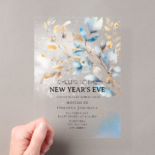 Silvesterparty mit Wasserfarben  Acryleinladungen
