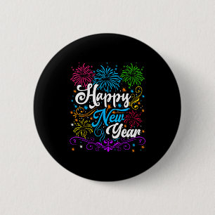 Silvesterparty Neujahr 2026 Feuerwerk Button