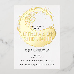 Silvesterparty zum Jahreswechsel Folieneinladung