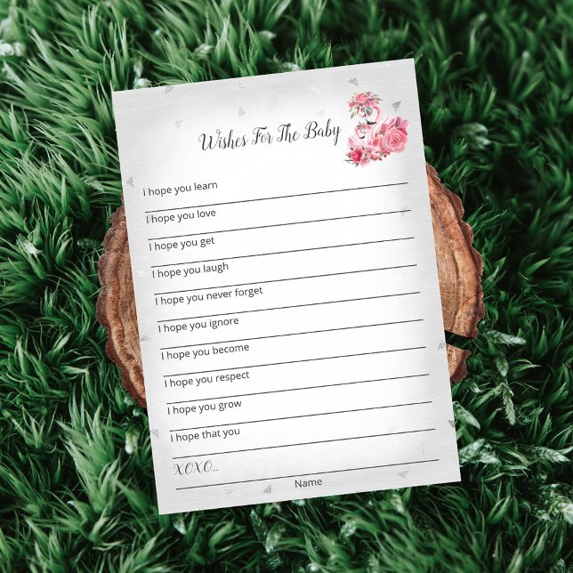 Silvr Flamingo Ballerina wünscht sich eine Babydus Einladung (Von Creator hochgeladen)