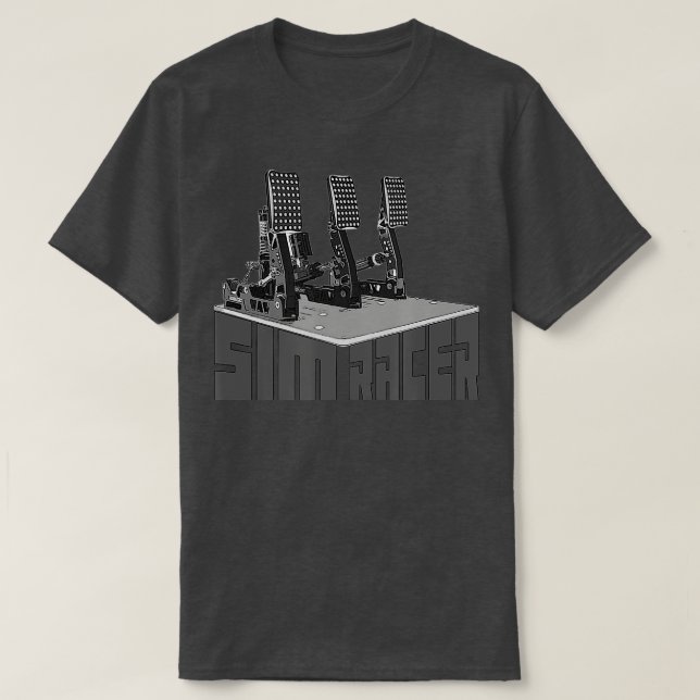 Sim Racing Pedals für das sim Racer Design T-Shirt (Design vorne)