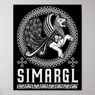 Simargl Heidentum Hund Nordische Abstammung Nation Poster