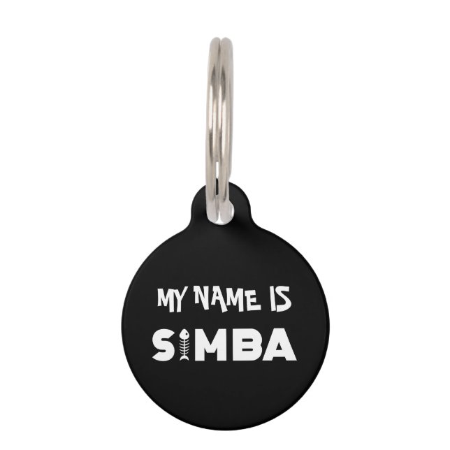 Simba Cat Pet ID Tag Haustiermarke (Vorderseite)