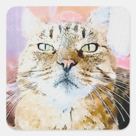 Simba the Striped King Quadratischer Aufkleber