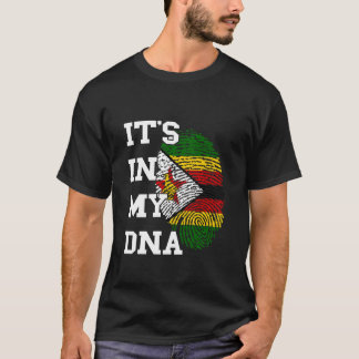 Simbabwe-Flagge Es ist in meiner DNA-Thumbmark Sim T-Shirt