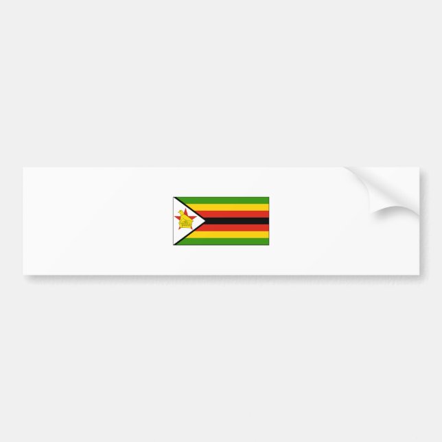Simbabwe-FLAGGE International Autoaufkleber (Vorne)