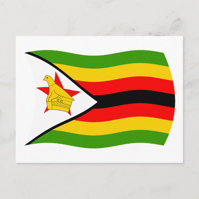 Simbabwe Flagge Postkarte (Vorderseite)
