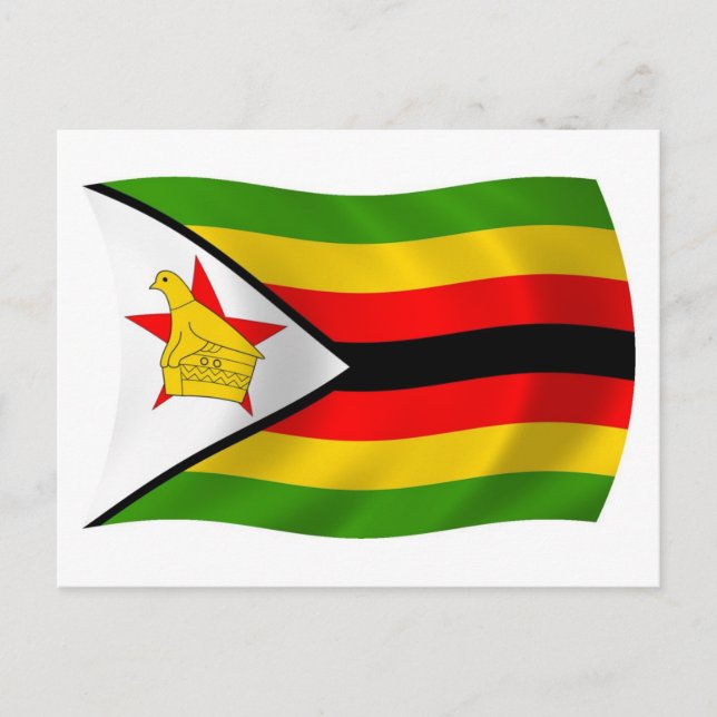 Simbabwe Flagge Postkarte (Vorderseite)