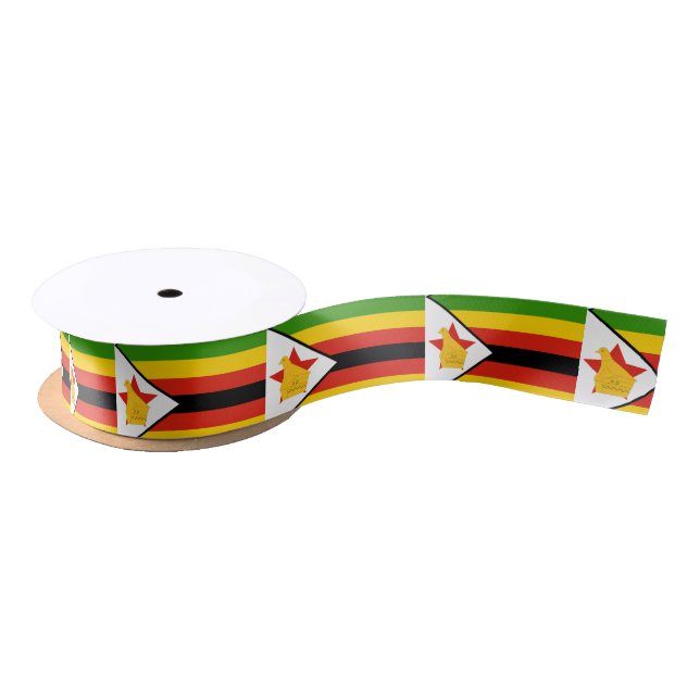 Simbabwe-Flagge Satinband (Spule)