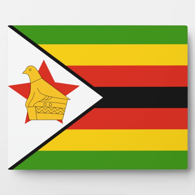 Simbabwe - Flagge Simbabwes Fotoplatte (Vorderseite)