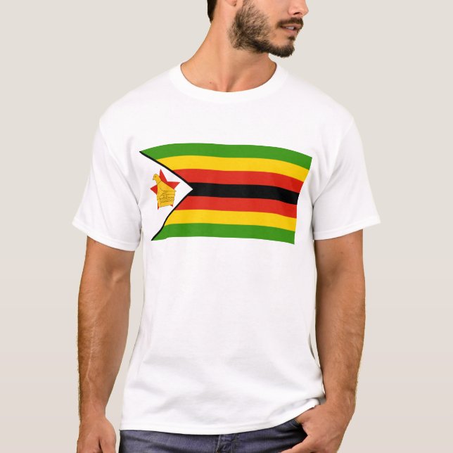 Simbabwe-Flagge T-Shirt (Vorderseite)